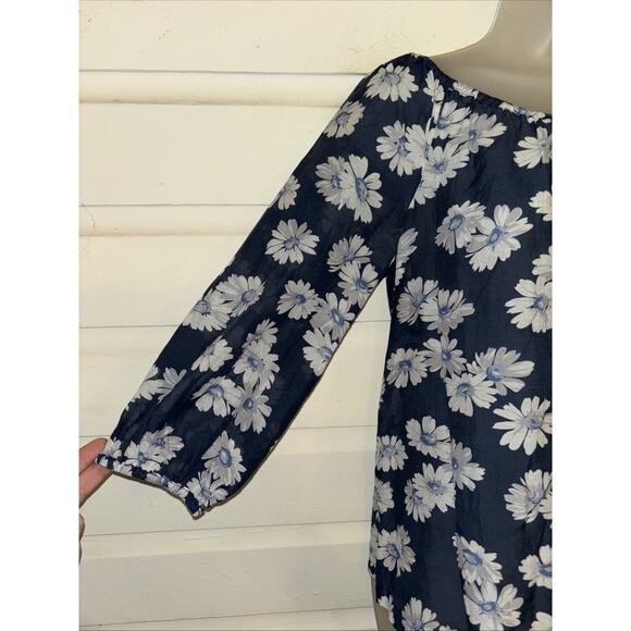 Anthropologie Edme & Esyllte Cotton/Silk Blend 3/4 Sleeve Top Size XS - Picture 5 of 8